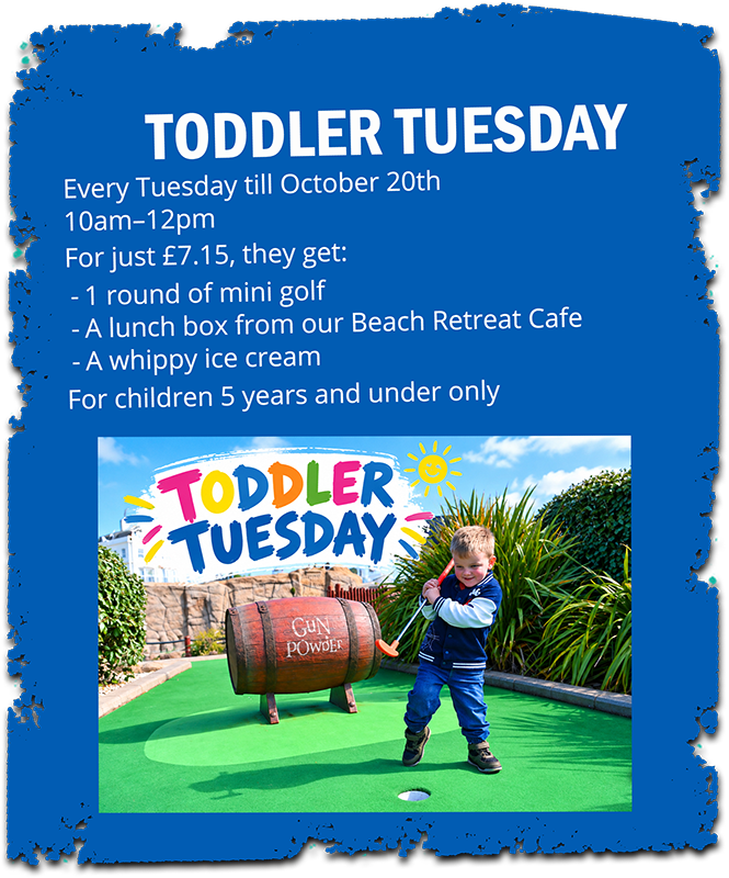 toddler tuesday offer at hastings adventure golf