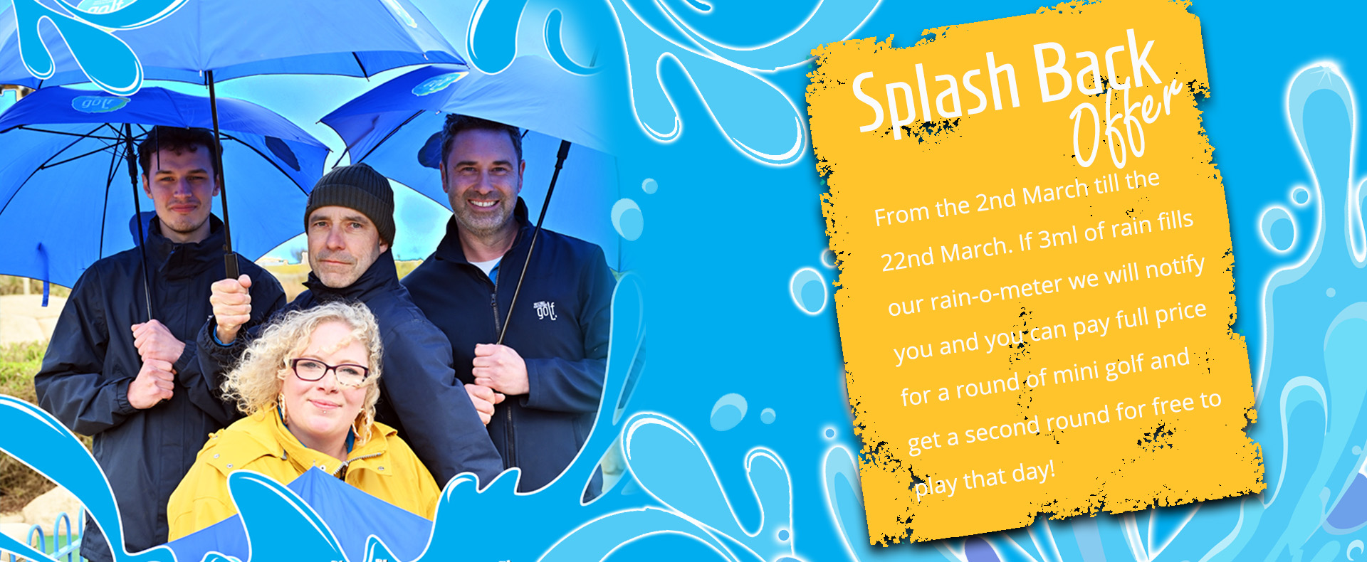 splashback special offer at hastings adventure golf